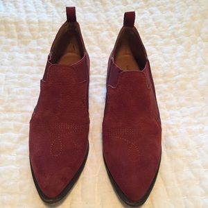 Red Suede mini booties